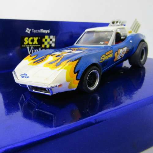 SCX Vintage edition Chevrolet Corvette Stingray Dragstar slot car in box - 1/33
