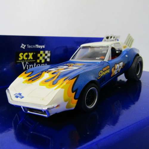 SCX Vintage edition Chevrolet Corvette Stingray Dragstar slot car in box - 1/33