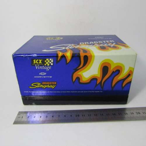 SCX Vintage edition Chevrolet Corvette Stingray Dragstar slot car in box - 1/33