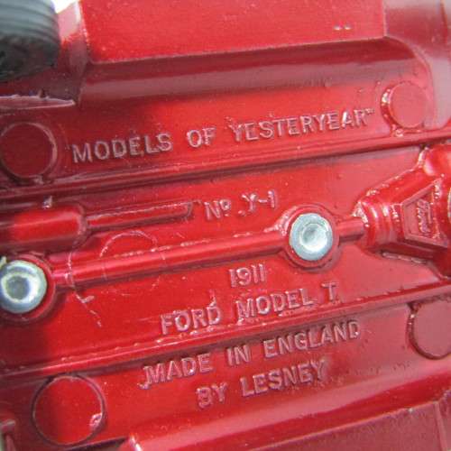 Matchbox 1911 Ford Model T model car - Models of Yesteryear No. Y-1 - some rust