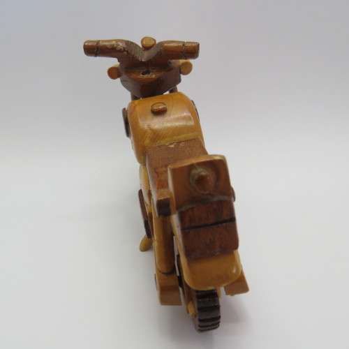 Handmade wooden motorcycle