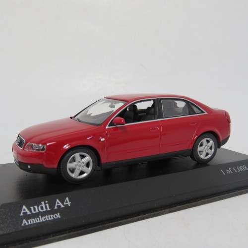 MiniChamps 2000 Audi A4 model car in case - Scale 1/43