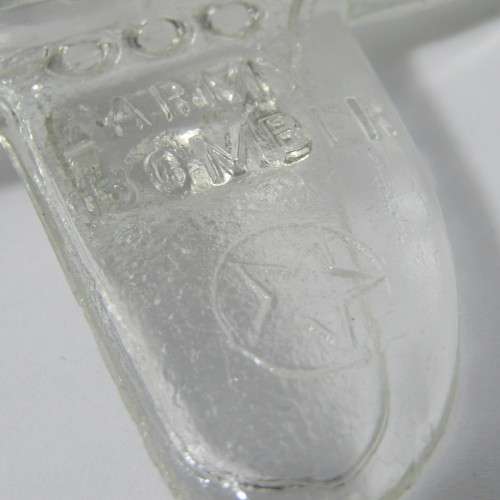 Vintage Glass WW2 Army Bomber candy container toy