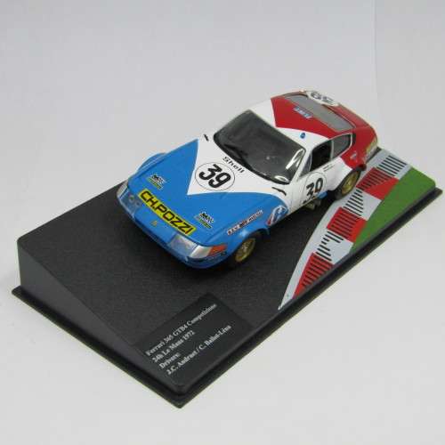 Ferrari 365 GTB4 racing model car - #39 - 1972 Le Mans 24th - scale 1/43