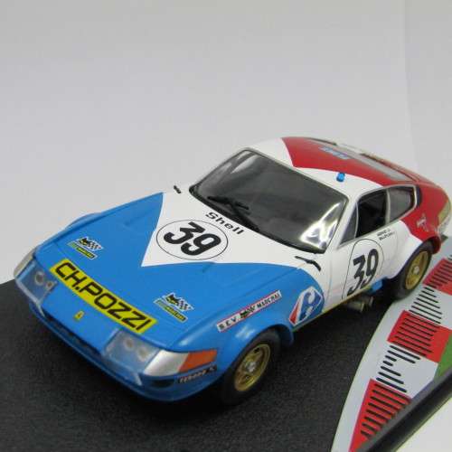 Ferrari 365 GTB4 racing model car - #39 - 1972 Le Mans 24th - scale 1/43