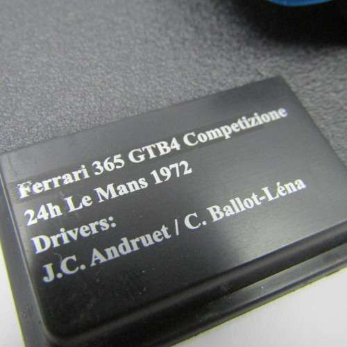 Ferrari 365 GTB4 racing model car - #39 - 1972 Le Mans 24th - scale 1/43