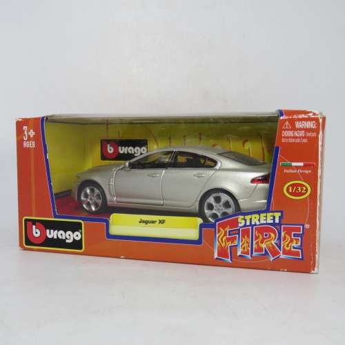 Bburago Street Fire Jaguar XF die-cast model car in box - Scale 1/32