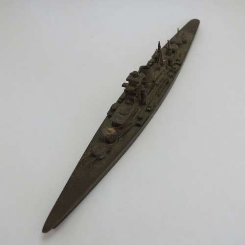 Vintage brass ship model - Marked A.M. 6R/10