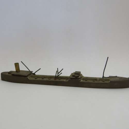 Vintage brass ship model - Marked 6R/16