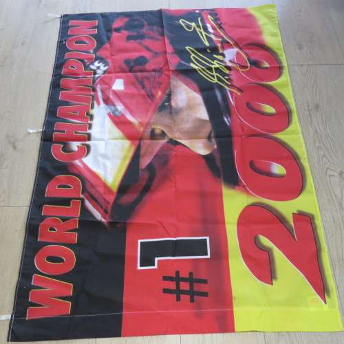 2000 F1 World Champion Michael Schumacher flag - Size 98 x 141 cm