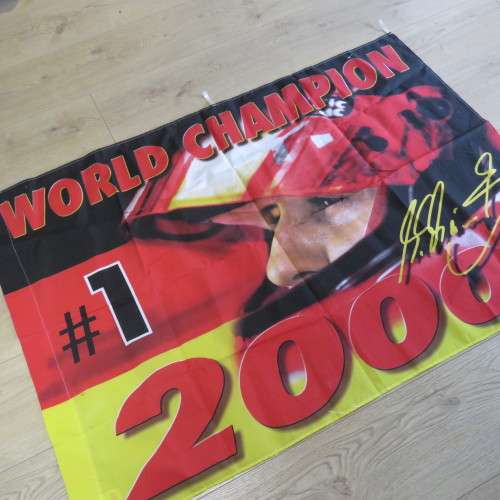 2000 F1 World Champion Michael Schumacher flag - Size 98 x 141 cm