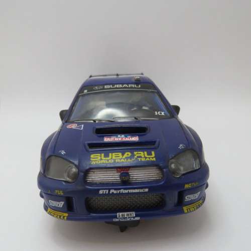 SCX Subaru Impreza WRC slot car - Wing repaired - 4 Wheel drive