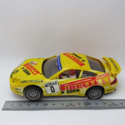 Ninco Porsche 911 slot car with NC-1 motor - Some damage and light missing