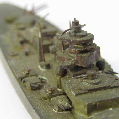 Vintage brass battleship model - marked A.M. 6R/9
