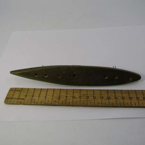 Vintage brass battleship model - marked A.M. 6R/9