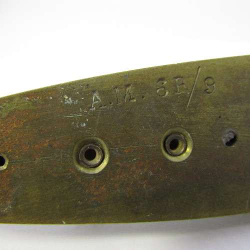 Vintage brass battleship model - marked A.M. 6R/9