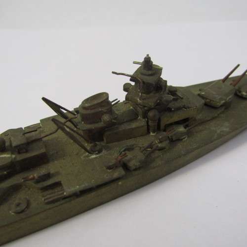 Vintage brass battleship model - marked A.M. 6R/9