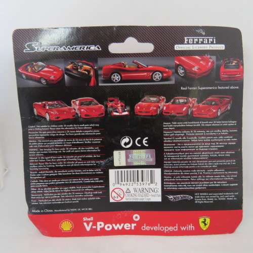 Shell V-Power Ferrari SuperAmerica - Pull back action still sealed - Hot Wheels