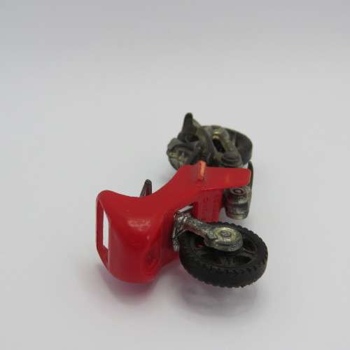 Vintage Corgi Geoffrey motorcycle of Pink Panther - Side rockets missing