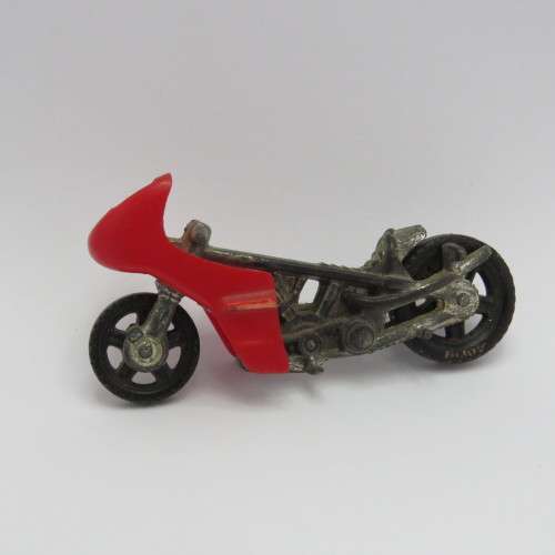 Vintage Corgi Geoffrey motorcycle of Pink Panther - Side rockets missing