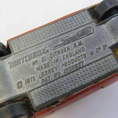 Matchbox Superfast No. 51 Citroen SM toy car - opening doors