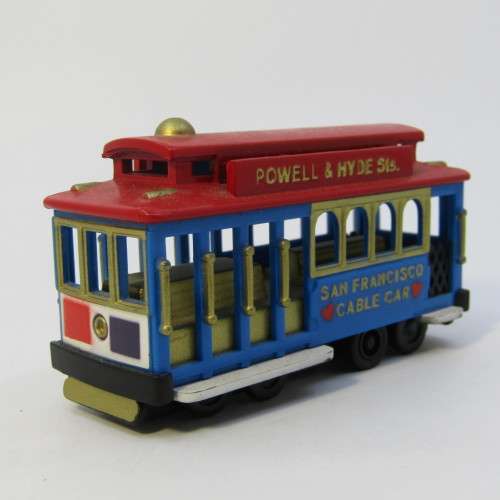 San Francisco cable car toy car - pull back action