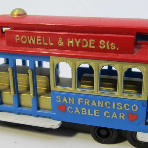 San Francisco cable car toy car - pull back action