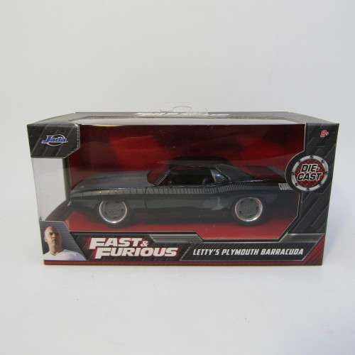 Jada Fast and Furious Letty`s Plymouth Barracuda model car in box - scale 1/32
