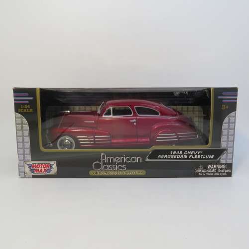 MotorMax 1948 Chevrolet Aerosedan Fleetline model car in box - Scale 1/24