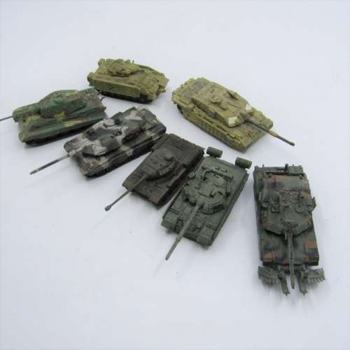 Lot of small combat tanks