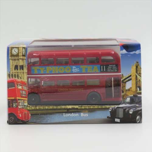 Oxford London Bus `Typhoo Tea` die-cast model in case