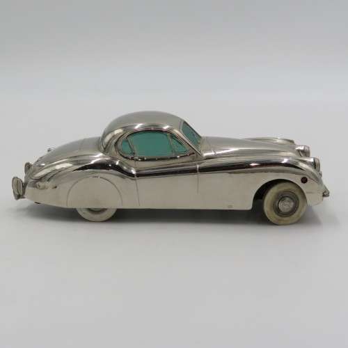 Very Rare 1950`s Prameta Kolner Automodelle mechanical Jaguar XK 120 wind-up toy car