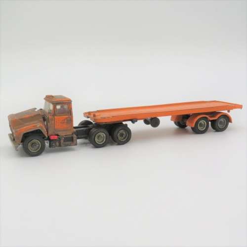 Vintage Corgi Major Mack truck and trailer - Well used