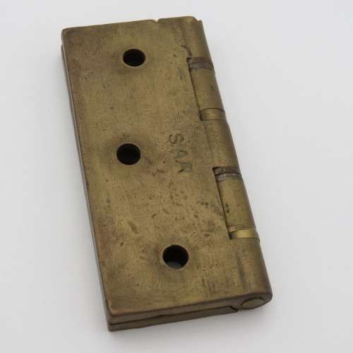 Vintage brass SA Railways door hinge - Marked SAR