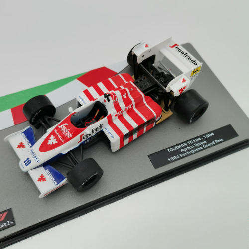 Formula 1 Toleman TG184-1984 die-cast model car - #19 Ayrton Senna-1984 Portuguese Grand Prix - 1/43
