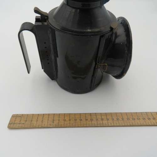 Vintage Rhodesian Railways signal lamp with original burner - glass cracked