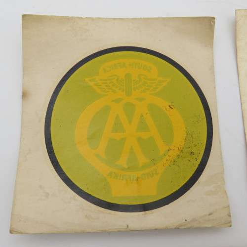 Lot of 5 vintage AA South Africa rear window stickers
