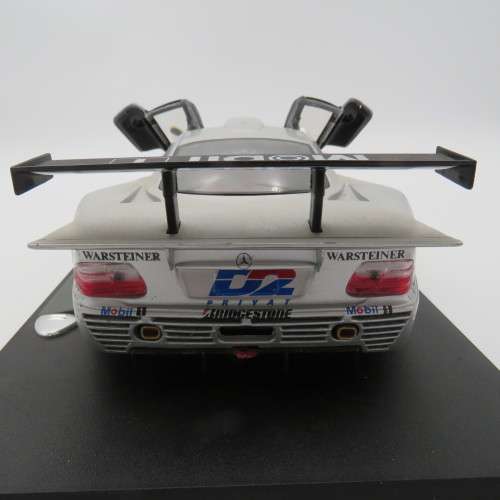 Maisto Mercedes-Benz CLK-GTR racing model car - # Schneider/Webber - mirror repaired - Scale 1/18