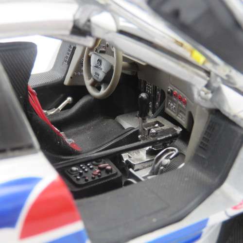 Maisto Mercedes-Benz CLK-GTR racing model car - # Schneider/Webber - mirror repaired - Scale 1/18