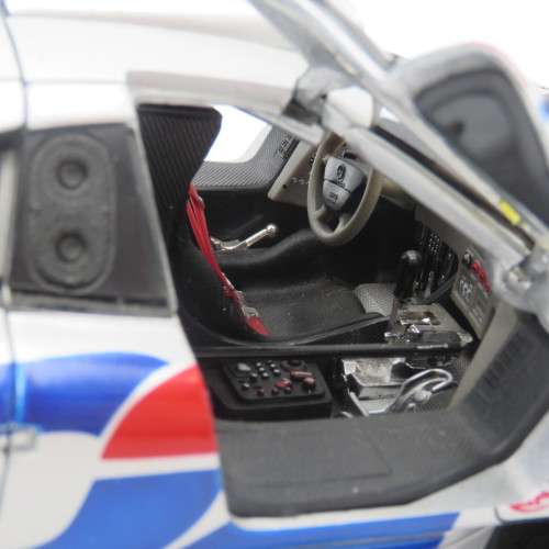 Maisto Mercedes-Benz CLK-GTR racing model car - # Schneider/Webber - mirror repaired - Scale 1/18