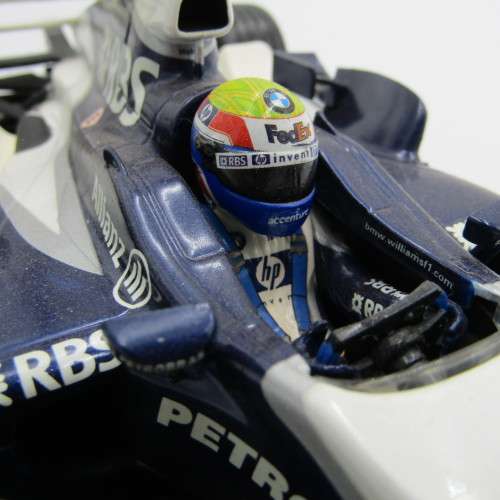 Hot Wheels Formula 1 Williams BMW FW27 racing model car - # Mark Weber - scale 1/18 in box