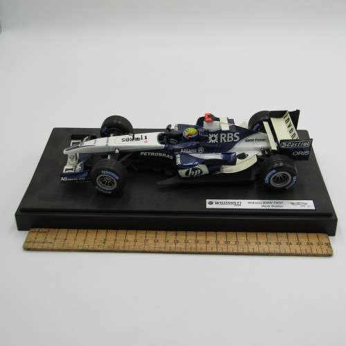 Hot Wheels Formula 1 Williams BMW FW27 racing model car - # Mark Weber - scale 1/18 in box