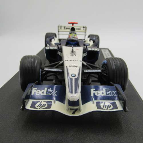 Hot Wheels Formula 1 Williams BMW FW27 racing model car - # Mark Weber - scale 1/18 in box