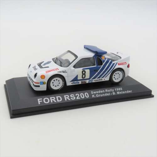 Ford RS200 die-cast rally model car - 1986 Sweden rally - Scale 1/43