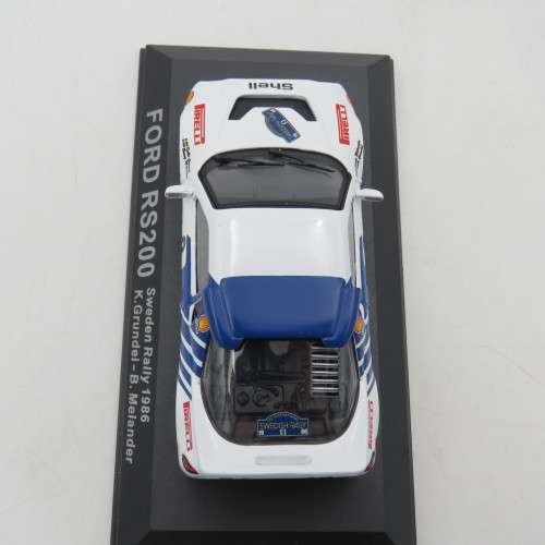 Ford RS200 die-cast rally model car - 1986 Sweden rally - Scale 1/43
