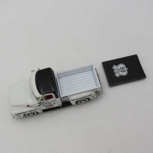 Matchbox YRS06 1955 Ford F100 `Santa Fe Red Crown Emergency service` pickup truck - Fabulous Fifties