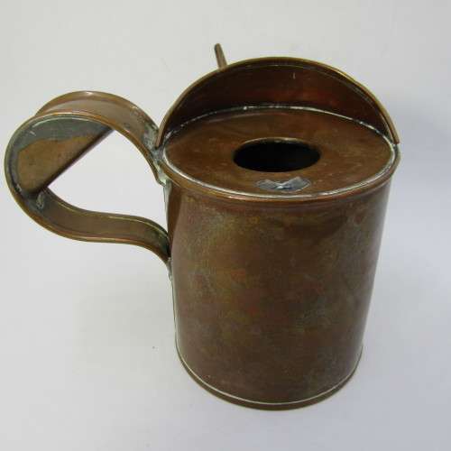 Vintage CPRS T.E. Bladon and Son 1937 copper small oil can - Canadian Pacific Railways