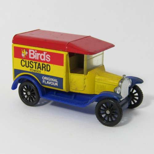 Matchbox 1921 Ford Model T toy car with Bird`s Custard Tampo - scale 1/52