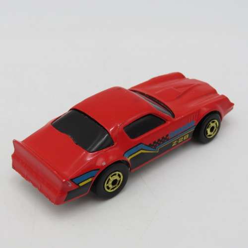 1986 Hot Wheels Camaro Z28 toy car with gold hot ones wheels