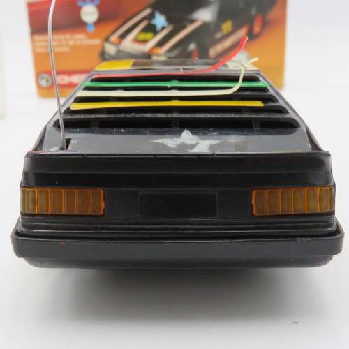 Vintage Checkers Ford Mustang Cobra Turbo radio control car-scale 1/20 in original box - Not tested